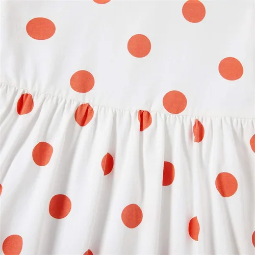 Miniatura 8 de PATPAT Paquete múltiple de vestidos florales para niña pequeña, paquete de 23 unidades, a lunares, manga corta, vestido de corte en línea A