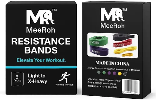 Miniatura 2 de MeeRoh Banda de asistencia para dominadas – Banda de resistencia resistente para dominadas – Equipo de calistenia de primera calidad para gimnasio