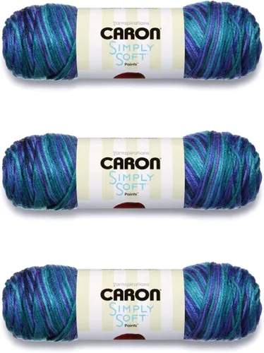 Miniatura 33 de Caron Simply Soft Abyss Speckle Yarn - Paquete de 3 unidades de 141 gramos/5 onzas - Acrílico - 4 medianos (peinado) - 235 yardas - Tejido/ganchillo