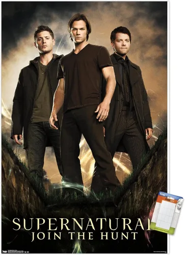 Miniatura 13 de Trends International Supernatural - Póster de pared de grupo, 14.725 x 22.375 pulgadas, versión con marco de madera tipo granero