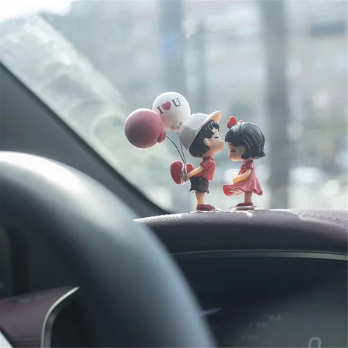 Miniatura 4 de Decoración de coche de acción de caricaturas para parejas, lindos adornos para coche, accesorios para carro, decoración interior del automóvil lindo
