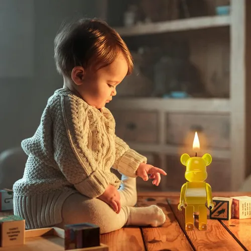 Miniatura 9 de 2 moldes de resina de oso de silicona 3D para velas de animales, molde de fundición de resina epoxi para llavero de bricolaje, jabón perfumado