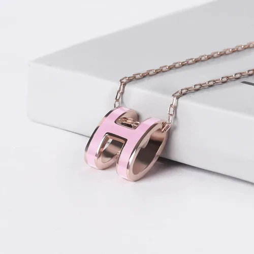 Miniatura 6 de EXTREE Collar con colgante de letra de moda para mujer, delicado collar chapado en oro de 18 quilates