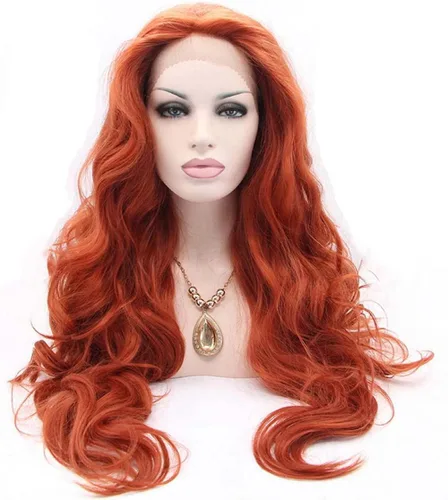 Miniatura 18 de 1001 #Color sintético rubio blanco encaje frente pelucas para mujeres pelo rubio platino largo cuerpo onda peluca resistente al calor fibra larga