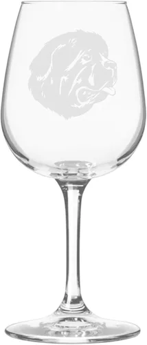 Miniatura 146 de Copa de vino de 12.75 onzas con diseño de perro grabado