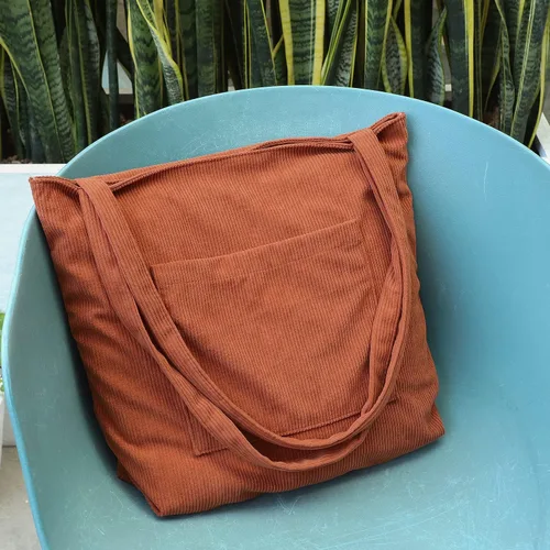 Miniatura 3 de WantGor Bolso de mano de pana para mujeres, bolsos de hombro estilo hobo grandes, bolsos casuales de gran capacidad para compras y trabajo