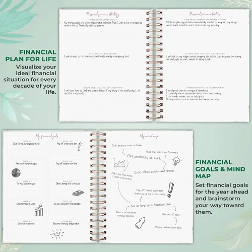 Miniatura 3 de PLANBERRY Planificador de Presupuesto Grande y Organizador Mensual de Facturas con Bolsillos – Libro de Presupuestos, Rastreador de Finanzas