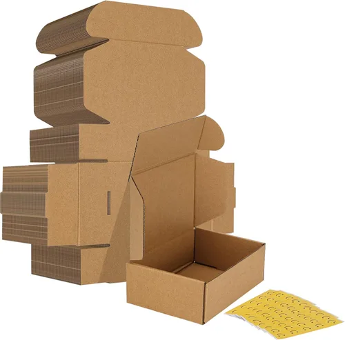 Miniatura 9 de HORLIMER Paquete de 40 cajas de envío de 5 x 5 x 5, caja de cartón corrugado blanco para correo, embalaje, pequeñas empresas