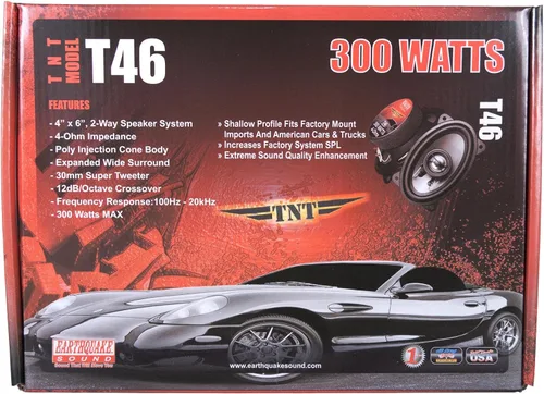 Miniatura 7 de Earthquake Sound T46 - Altavoces coaxiales de 2 vías serie TNT de 4 x 6 pulgadas, color negro