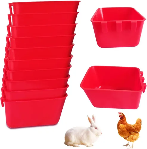 Miniatura 9 de Paquete de 40 Tazas para Jaulas Comederos para Pájaros Cuenco de Semillas Plato de Alimentación y Agua para Pollos Agua y Comida para Conejos Jaulas