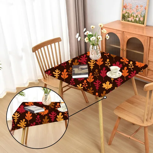 Miniatura 71 de Mantel ajustado blanco con elástico para mesas plegables de 48x48 pulgadas, manteles lavables y elásticos de elastano para mesas de cartas, manteles