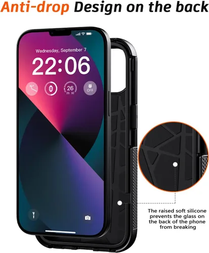 Miniatura 7 de Diverbox Funda para iPhone 13 [compatible con MagSafe] [con protector de pantalla] [a prueba de golpes] [a prueba de caídas] Funda de protección