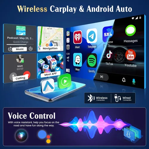 Miniatura 3 de 4Core+64G Android 15 Radio de coche para Honda Civic 2006-2011 inalámbrico Caplay Android Auto, 10 '' pantalla táctil estéreo navegación GPS WiFi