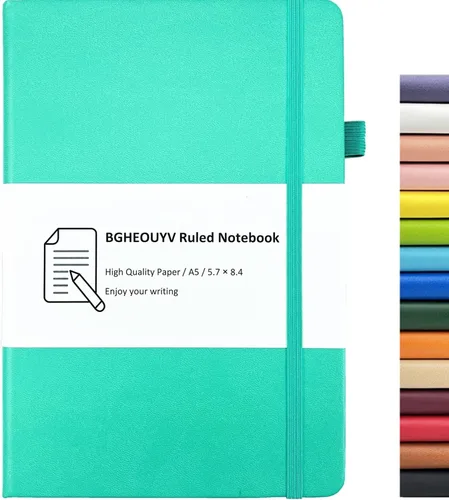 Miniatura 20 de Cuaderno Diario, Cuaderno Universitario Rayado A5 160 Páginas, Diarios de Tapa Dura para Escribir, Cuadernos para Trabajo Oficina Escuela Mujeres