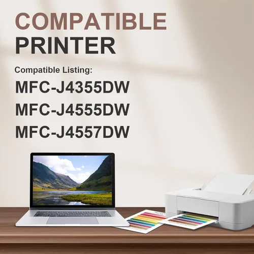 Miniatura 3 de Paquete de 2 cartuchos de tinta negra LC506XXL de alto rendimiento para Brother LC 506 506XXL INKvestment 4355 4555 4557 compatible con impresora