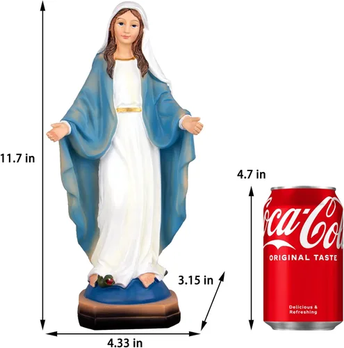 Miniatura 2 de Estatua generosa de la Virgen María, estatuas de Nuestra Señora de Lourdes de la Virgen de Lourdes, figuras de resina de 12 pulgadas, regalos