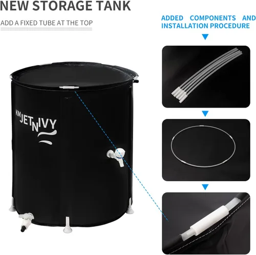 Miniatura 5 de Rain Barrel - Sistema de recolección de agua de lluvia plegable anticolapso, tanque de almacenamiento de agua portátil, captador de agua para jardín
