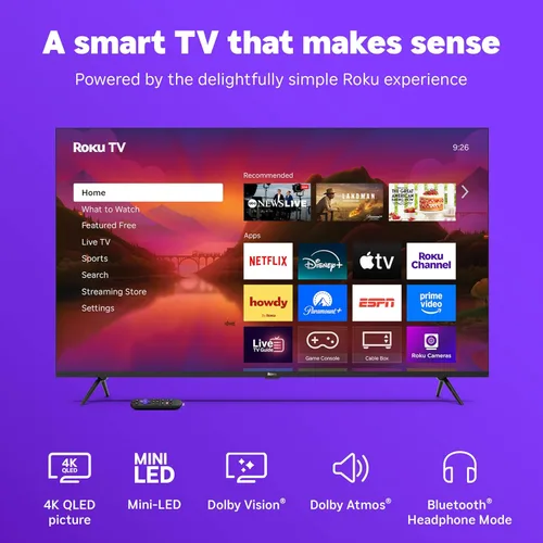 Miniatura 3 de Roku Smart TV 2025 – Serie Plus de 55 pulgadas, TV Mini-LED – RokuTV con control remoto de voz mejorado – Televisión 4K QLED de pantalla plana