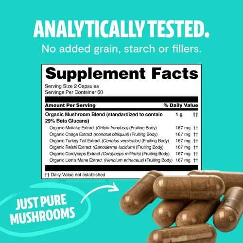 Miniatura 6 de FreshCap Mushrooms Paquete energético (cápsulas Cordyceps y cápsulas de complejo de hongos definitivos)