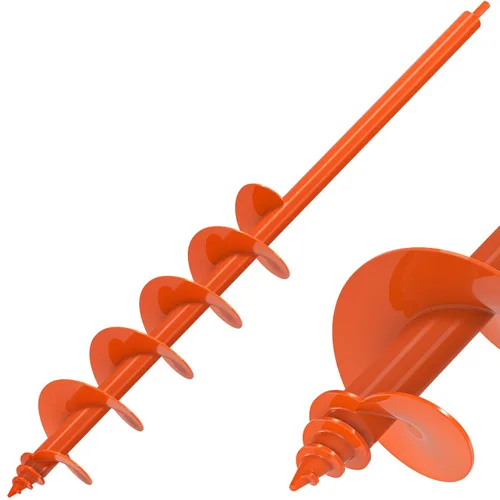 Miniatura 15 de Insaga Broca de taladro de 1.6 x 9 pulgadas para plantar, taladro de tierra en espiral de 0.098 in de grosor para excavador de agujeros de poste