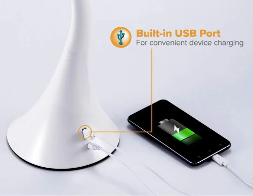 Miniatura 3 de Bostitch Oficina moderna LED luz de escritorio, 8W, blanco (VLED1821WHITE-BOS)