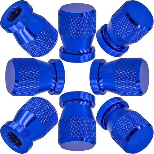 Miniatura 20 de 4 piezas de tapas de válvula de rueda con forma de punta, válvula de rueda de aleación de aluminio con punta, tapas de aire universales a prueba