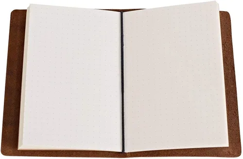 Miniatura 2 de Cuaderno de viaje de bolsillo, de cuero recargable, diario de viaje para hombres y mujeres, funda para cuaderno de notas de campo, Moleskine pequeño