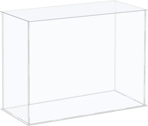 Miniatura 19 de MECCANIXITY Vitrina de acrílico Caja de plástico Caja de almacenamiento de cubo transparente Ensamble escaparate de 14.1 x 12.2 x 10.2 pulgadas