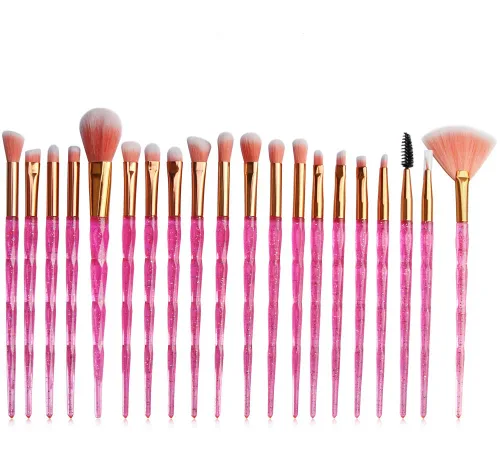 Miniatura 22 de MELADY Conjunto de brochas de maquillaje, 20 piezas, multifuncionales, para polvo cosmético, base, sombra de ojos, delineador de ojos, labios, rosado