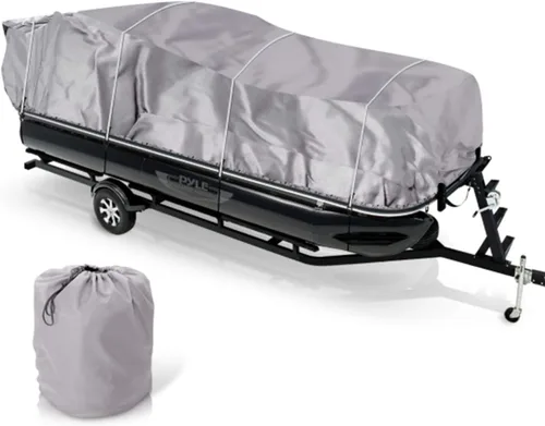 Pyle PCVHP442, funda impermeable para pontón, tela de calidad naval 300 denier poliéster. Funda duradera, protege contra todo tipo de agua. Se