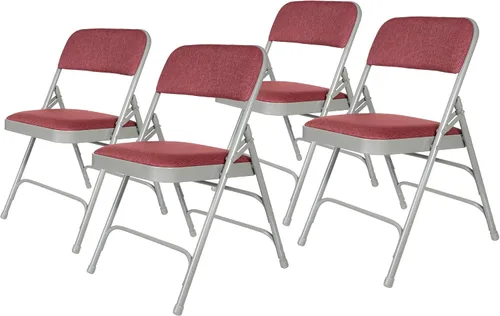 Miniatura 16 de OEF Furnishings Serie OEF2300 - Sillas plegables de doble bisagra con triple apoyo, tapizado de tela de alta calidad y servicio pesado