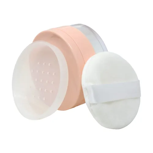 Miniatura 4 de Honbay Contenedor de polvo de maquillaje reutilizable vacío con esponja de polvo, tamiz y espejo, contenedor compacto de plástico para polvo suelto