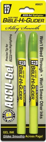 G.T. Luscombe Company, Inc. Accu-Gel - Resaltador bíblico para estudio bíblico, gel sólido que no se corre, no se mancha ni se decolora, de larga