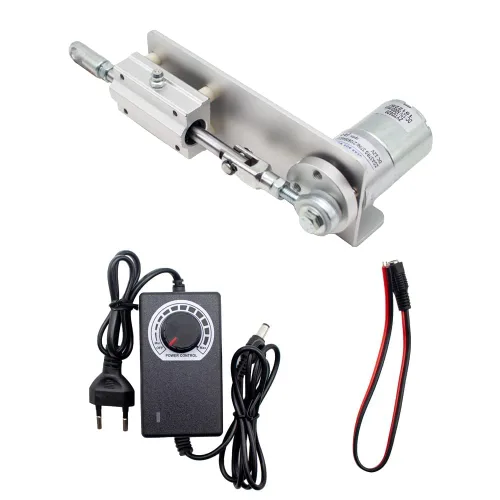 Miniatura 9 de Actuador lineal de ciclo alternativo DIY DC 12V Mini Gear Motor telescópico ajustable con controlador de velocidad carrera 15/20/25/1.181 in