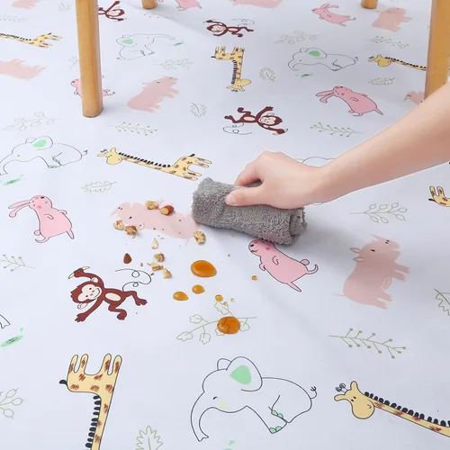 Miniatura 3 de Tapete de piso para salpicaduras de bebé para debajo de silla alta/artes/manualidades por CLCROBD, 51 pulgadas, impermeable, antideslizante, tapete