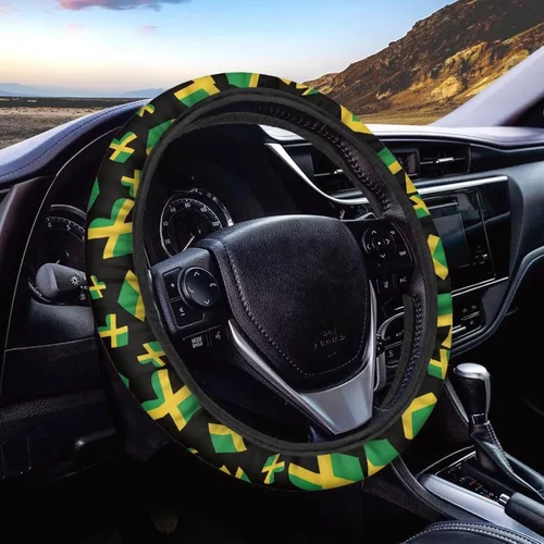 Miniatura 19 de Funda de volante de 15 pulgadas, naranja, para automóvil - Fundas de volante de auto de Batimóvil, accesorios de Halloween, de neopreno, Murciélago