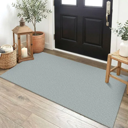 Miniatura 146 de EARTHALL Alfombra pequeña de 2 x 3 pies, lavable para entrada, antideslizante, trenzada, alfombra para puerta interior y exterior, alfombra tejida
