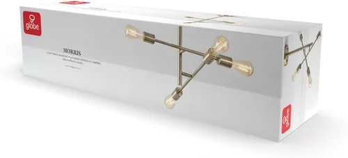 Miniatura 9 de Globe Electric 66000073 Lámpara de techo con brazo ajustable de montaje semiempotrado de 4 luces, latón mate, brazos giratorios, accesorios