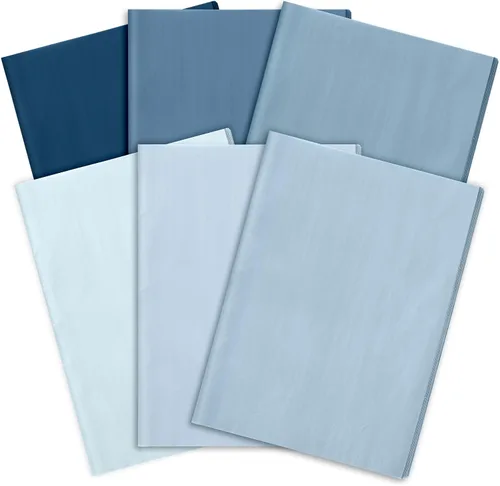 Whaline 90 hojas de papel de seda azul polvoriento, papel de regalo azul degradado de 13.7 x 19.6 pulgadas, 6 colores sólidos para manualidades,