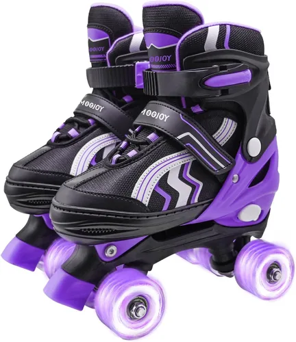 Patines ajustables para niños y niñas, con todas las ruedas iluminadas de 5 a 8 años y 8 a 12 años, para principiantes en deportes al aire libre e