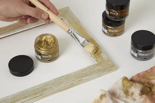 Miniatura 3 de Pebeo Cera dorada – Pasta dorada metálica, cera antigua para muebles, yeso, vidrio, papel, metal y más, suministros de arte y manualidades, tarro