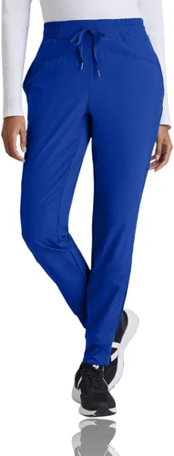 Barco One Pantalón deportivo, pantalón quirúrgico de altura media, con tejido elástico de 4 vías y 3 bolsillos, para mujer