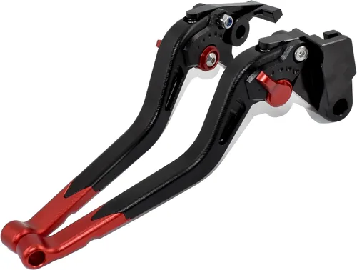 ESPEEDMTC para Kawasaki Ninja H2 H2R 2015-2020 Aleación de aluminio modificada CNC Accesorios de palanca de embrague de freno de tamaño largo (rojo)