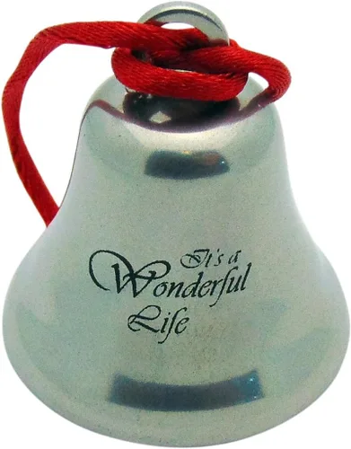 Adorno de Navidad de La Vida es Maravillosa, Campana en Cinta, Caja de Regalo de Recuerdo de Película, Recuerdo de Acero Metálico, Adorno Colgante