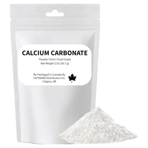 Carbonato de calcio en polvo de grado alimenticio – 2 oz (56.7 g) – Uso en vinificación elaboración de cerveza horneado Jugos de cocina Conservas de