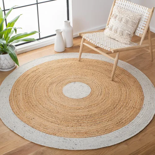 Miniatura 27 de SAFAVIEH Braided Collection BRD910B - Alfombra redonda de yute reversible de 3 pies, color beige y natural, hecha a mano