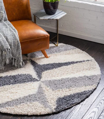 Miniatura 10 de Unique Loom Hygge Shag Collection - Alfombra moderna de inspiración marroquí, diseño geométrico, felpa y acogedora