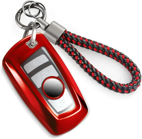 Miniatura 43 de Funda para llavero GMC con llavero de cuerda trenzada de metal antipérdida, exquisita funda suave para Tahoe Acadia Terrain Yukon Yukon XL Silverado