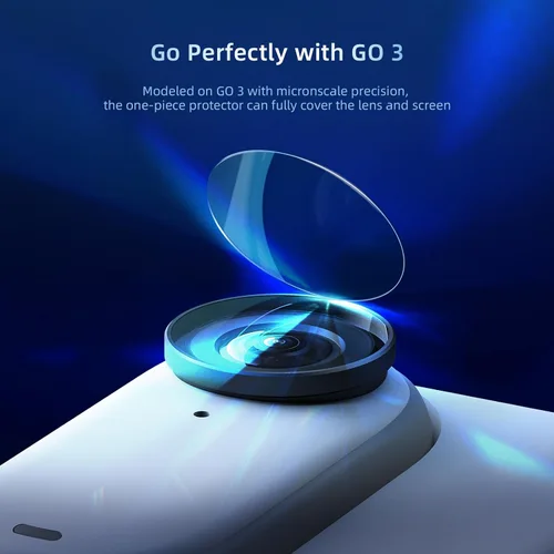 Miniatura 8 de Protector de pantalla para Insta360 GO 3 lcd lente anti-arañazos vidrio templado duro película protectora cubierta (3+3 piezas)
