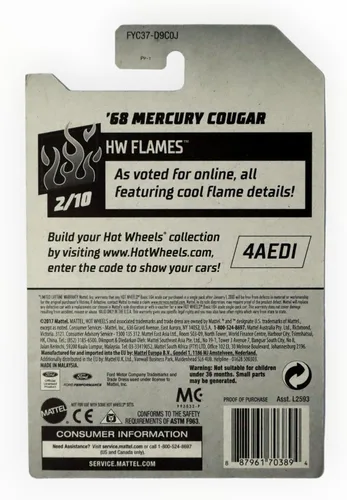 Miniatura 2 de Hot Wheels '68 Mercury Cougar - Llamas 2/10 - Mercury Cougar